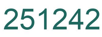 Number 251242 green image