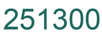 Number 251300 green image