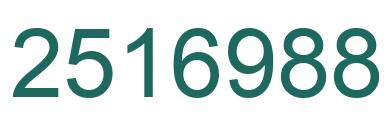 Number 2516988 green image