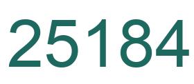 Number 25184 green image