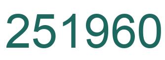 Number 251960 green image