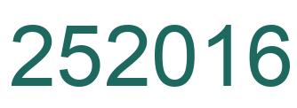 Number 252016 green image