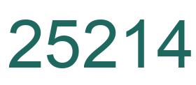 Number 25214 green image
