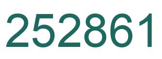 Number 252861 green image