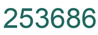 Number 253686 green image