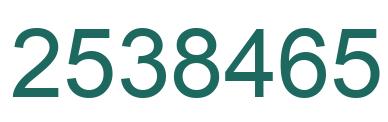 Número 2538465 imagen verde