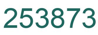 Number 253873 green image