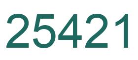 Número 25421 imagen verde