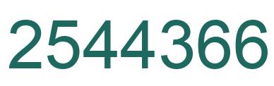 Number 2544366 green image