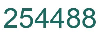 Number 254488 green image