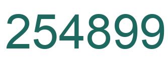 Number 254899 green image