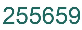 Number 255659 green image