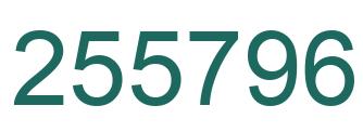 Number 255796 green image