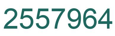 Number 2557964 green image