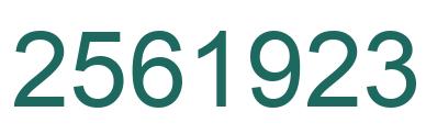 Number 2561923 green image