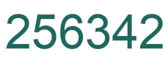 Number 256342 green image