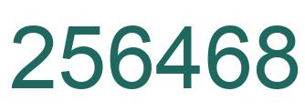 Number 256468 green image
