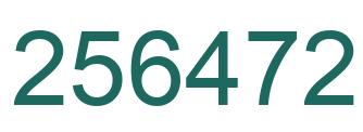 Number 256472 green image
