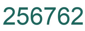 Number 256762 green image