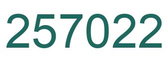 Number 257022 green image