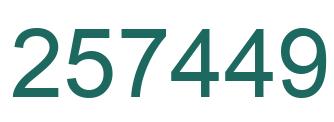Number 257449 green image