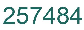 Number 257484 green image