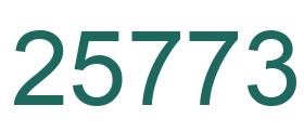 Number 25773 green image