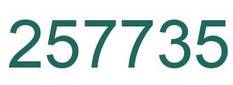 Number 257735 green image