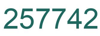 Number 257742 green image