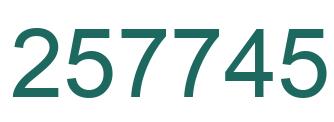 Number 257745 green image