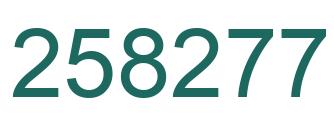 Number 258277 green image