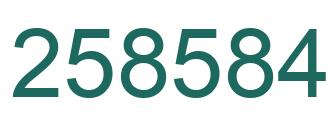 Número 258584 imagen verde