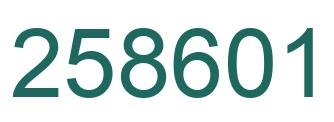 Número 258601 imagen verde