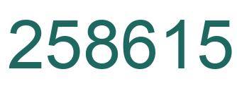 Number 258615 green image