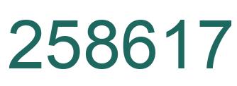 Number 258617 green image