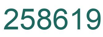 Number 258619 green image