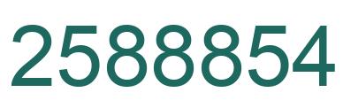 Number 2588854 green image