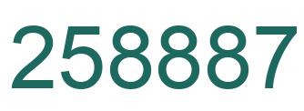 Number 258887 green image