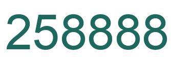 Number 258888 green image