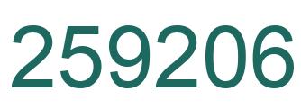 Number 259206 green image