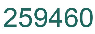 Número 259460 imagen verde