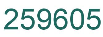 Number 259605 green image
