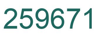 Number 259671 green image