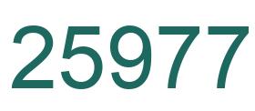 Number 25977 green image