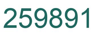 Number 259891 green image