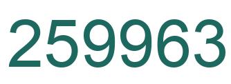Number 259963 green image
