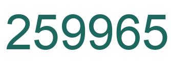 Number 259965 green image