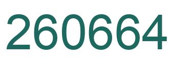 Number 260664 green image