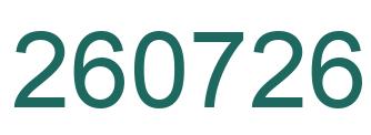 Number 260726 green image