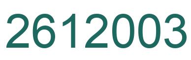 Número 2612003 imagen verde